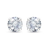 Round Brilliant Diamond Stud Earrings